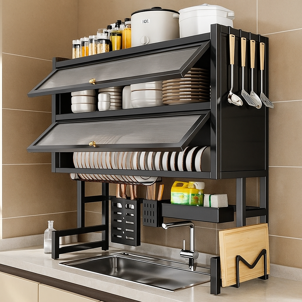 Escurridor 2 pisos sobre lavaloza - 85 X 28 X 90  cm